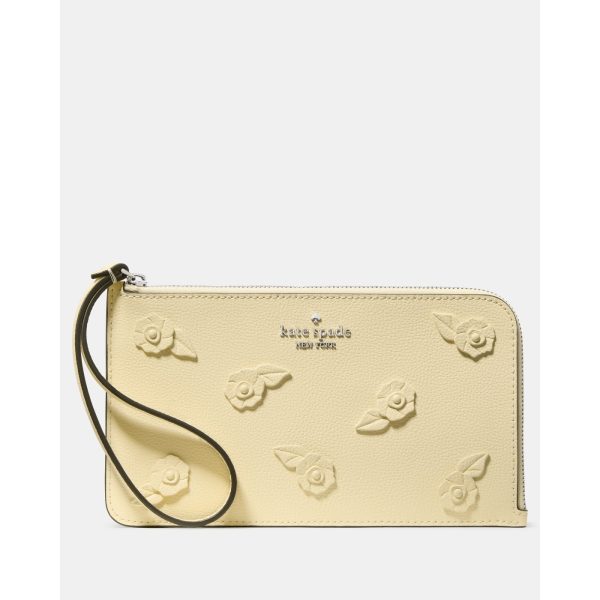 Kate Spade Lucy Floral Wristlet in Lemon Fondant - Preorder