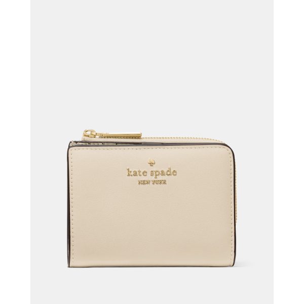Kate Spade Small L-zip Wallet in Cashew Milk - Preorder