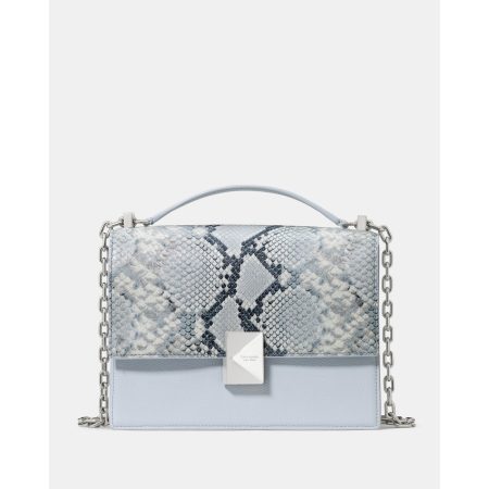 Kate Spade Deco Snake Embossed Chain Shoulder Bag in Pale Sapphirine Multi - Preorder