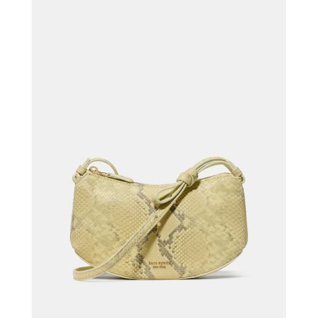 Kate Spade Loop Snake Embossed Crossbody Bag in Pale Citron - Preorder