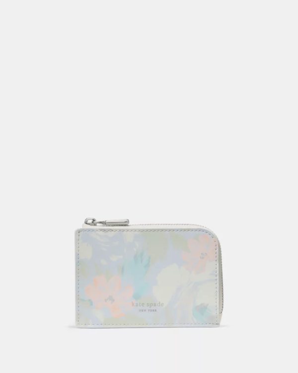 Kate Spade Hidden Garden Mini Zip Card Case Multi - Preorder