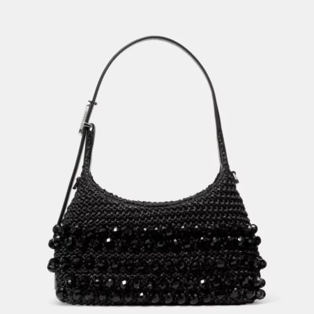 Kate Spade 454 Straw Mini Crossbody Bag Black - Preorder