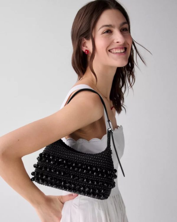 Kate Spade 454 Straw Mini Crossbody Bag Black - Preorder