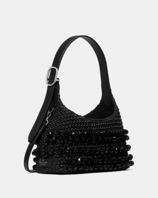 Kate Spade 454 Straw Mini Crossbody Bag Black - Preorder