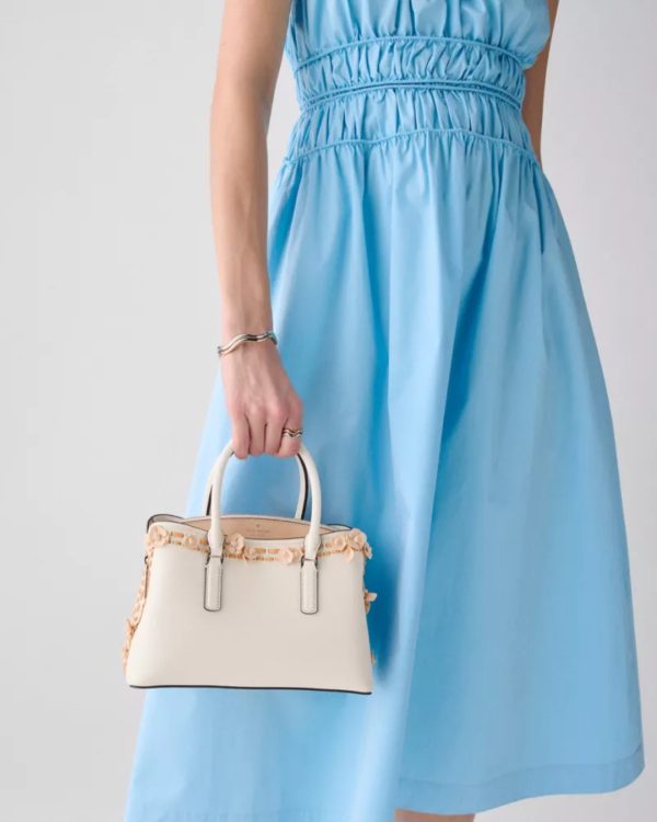 Kate Spade Thompson Street Floral Small Satchel Bag Fresh Peach - Preorder