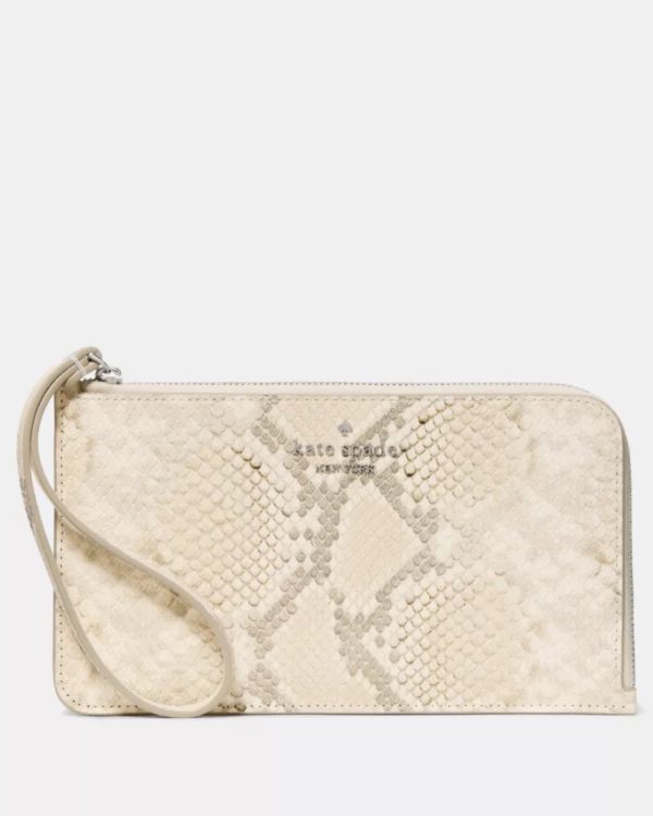Kate Spade Lucy Snake Wristlet Natural Multi - Preorder