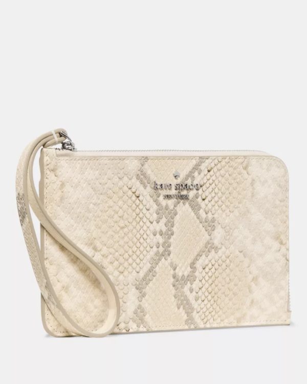 Kate Spade Lucy Snake Wristlet Natural Multi - Preorder