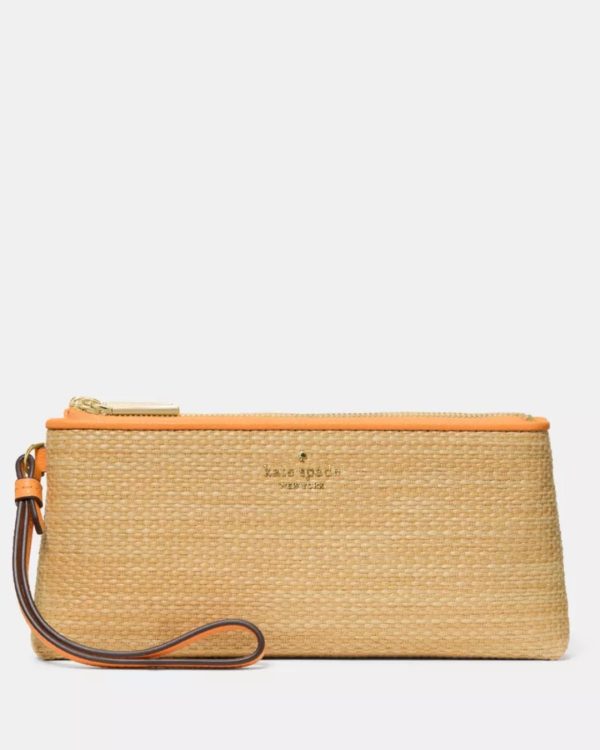Kate Spade Wren Straw Wristlet Desert Sunset Multi - Preorder