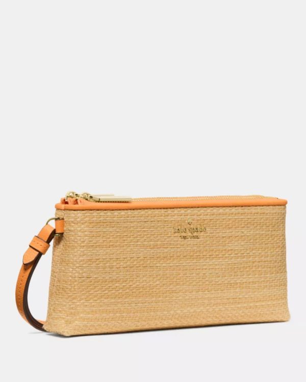 Kate Spade Wren Straw Wristlet Desert Sunset Multi - Preorder