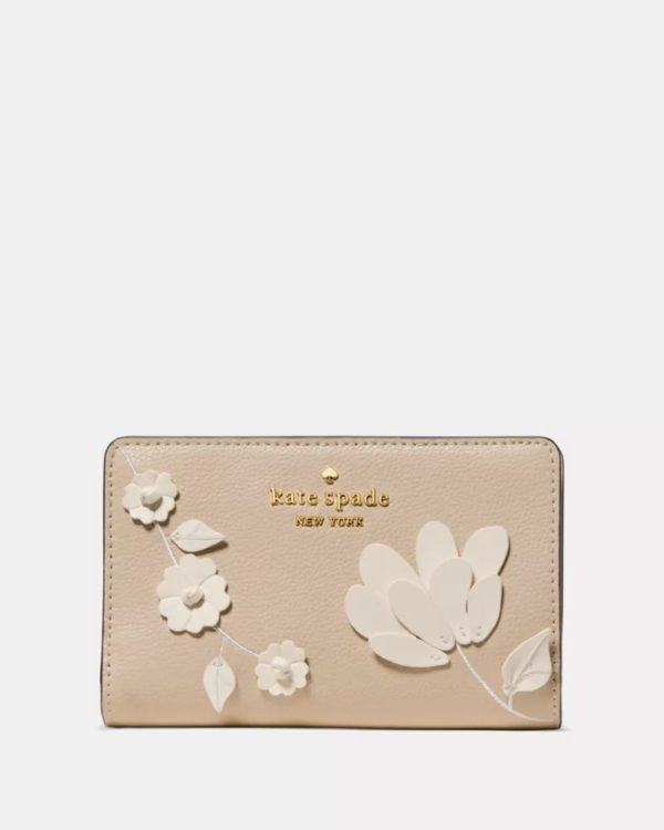 Kate Spade Floral Medium Bifold Wallet Milk Glass Multi - Preorder