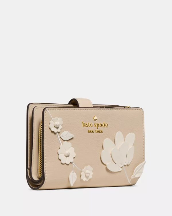 Kate Spade Floral Medium Bifold Wallet Milk Glass Multi - Preorder