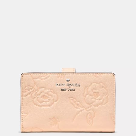 Kate Spade Floral Medium Bifold Wallet Crisp Peach - Preorder