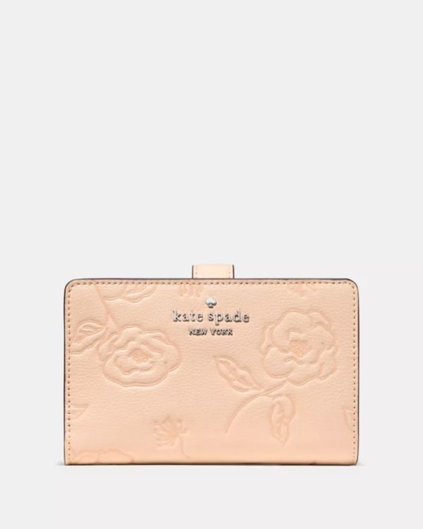 Kate Spade Floral Medium Bifold Wallet Crisp Peach - Preorder