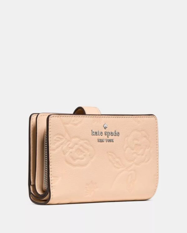 Kate Spade Floral Medium Bifold Wallet Crisp Peach - Preorder