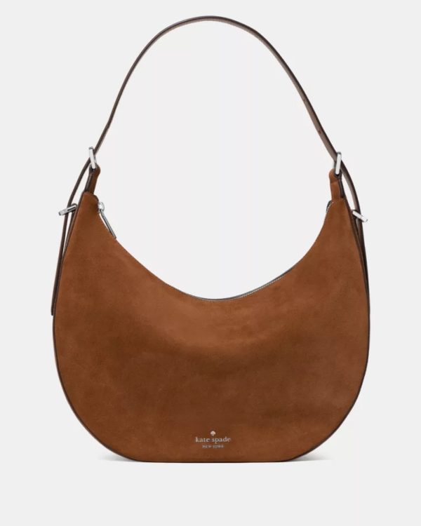Kate Spade Nova Suede Large Shoulder Bag Warm Gingerbread - Preorder