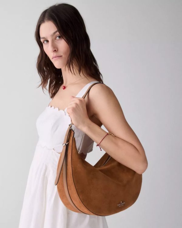 Kate Spade Nova Suede Large Shoulder Bag Warm Gingerbread - Preorder