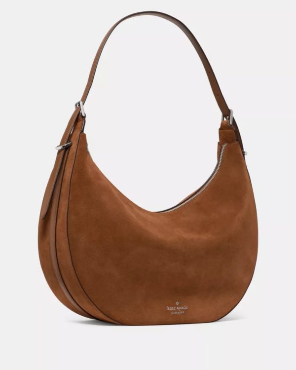 Kate Spade Nova Suede Large Shoulder Bag Warm Gingerbread - Preorder