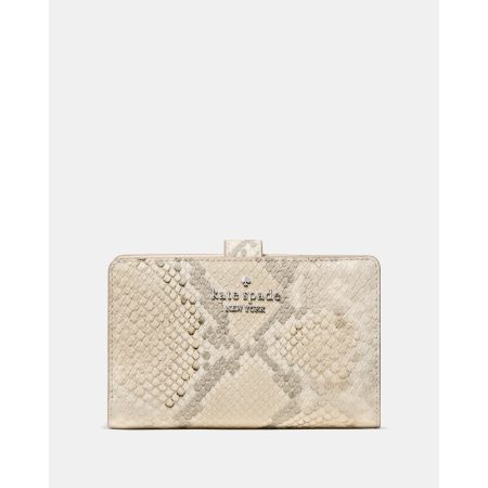 Kate Spade Snake Medium Bifold Wallet in Cream Multi - Preorder