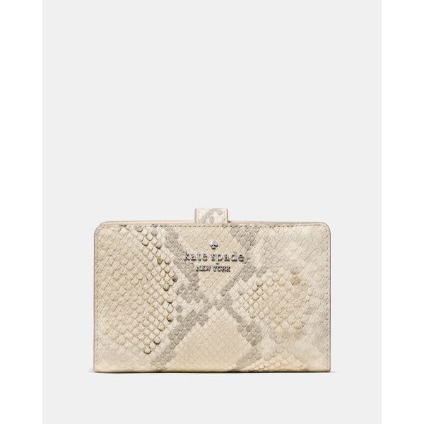 Kate Spade Snake Medium Bifold Wallet in Cream Multi - Preorder
