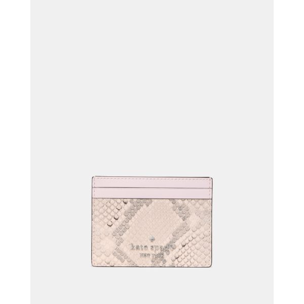 Kate Spade Snake Small Slim Card Holder in Grapefruit Soda - Preorder