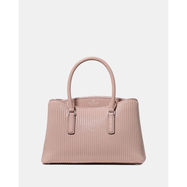 Kate Spade Thompson Street Shiny Quilted Small Satchel Bag in Fresh Peach - Preorder