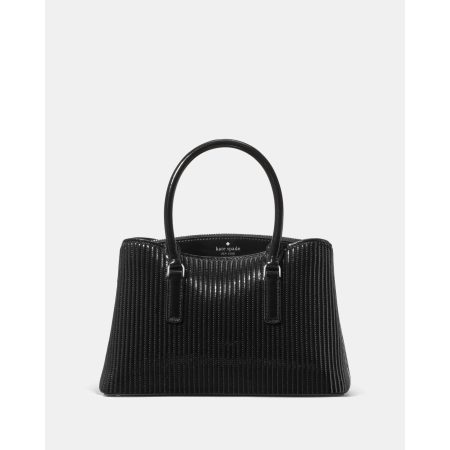 Kate Spade Thompson Street Shiny Quilted Small Satchel Bag in Black - Preorder