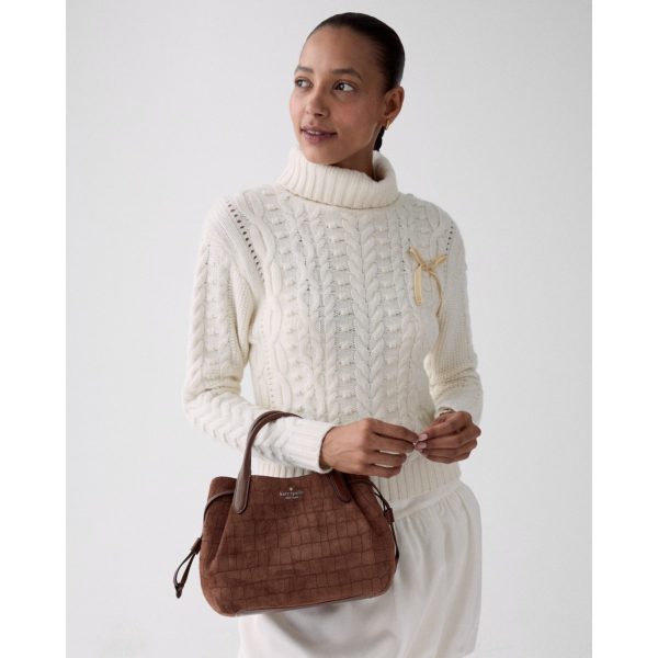Kate Spade Dumpling Suede Croc Satchel Bag - Preorder