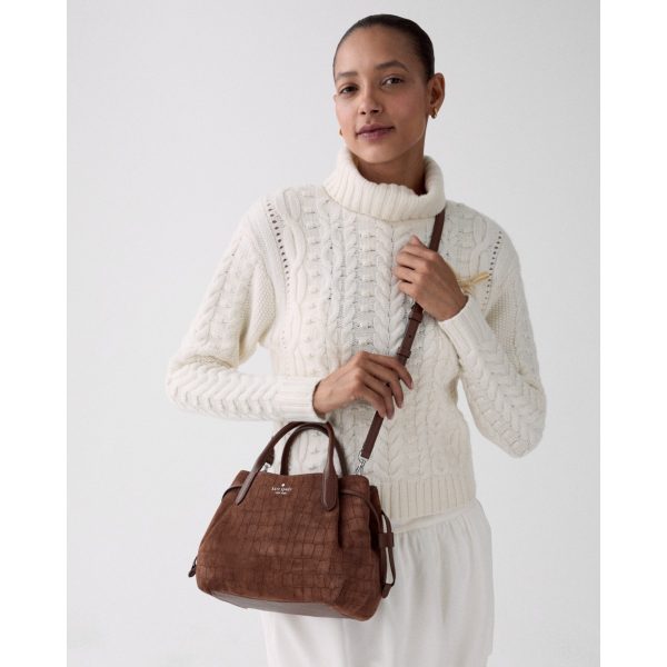 Kate Spade Dumpling Suede Croc Satchel Bag - Preorder