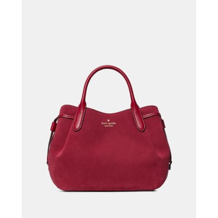 Kate Spade Dumpling Suede Satchel Bag in Red Jam - Preorder