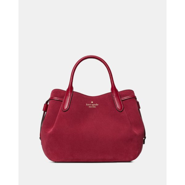 Kate Spade Dumpling Suede Satchel Bag in Red Jam - Preorder