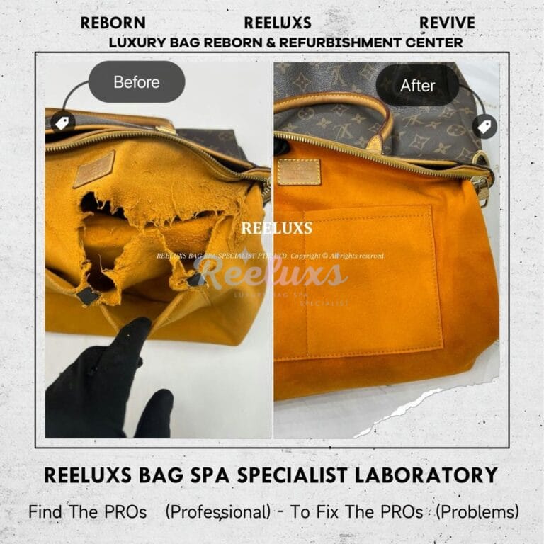 luxury leather bag professional restoration cleaning before after KL specialist