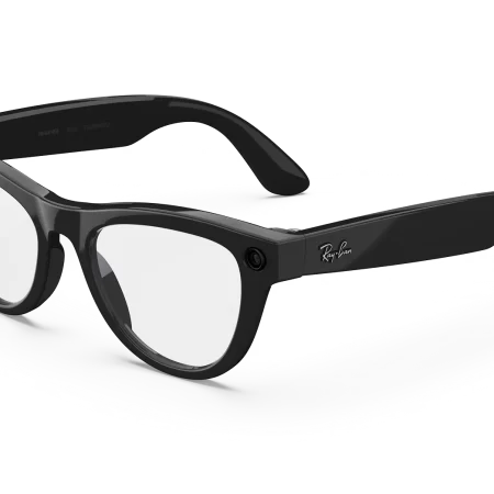 Ray-Ban Meta Skyler (Gen 2) Shiny Black Clear Lenses