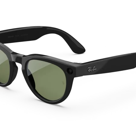 Ray-Ban Meta Headliner (Gen 2) Low Bridge Fit Shiny Black Green Lenses