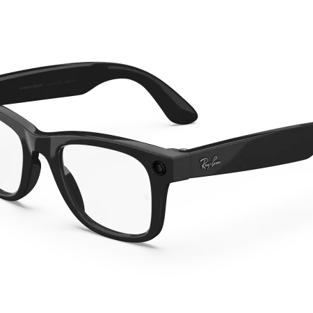 Ray-Ban Meta Wayfarer (Gen 1), Shiny Black / Clear, Standard