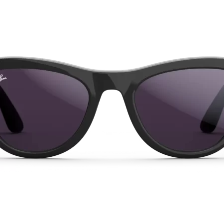 Ray-Ban Meta Skyler (Gen 1), Shiny Black / Clear to Amethyst Transitions, Standard