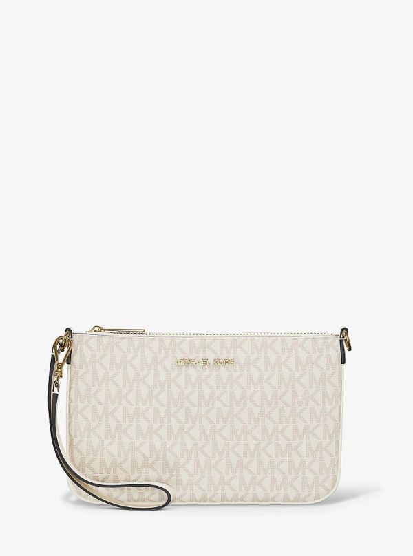 Michael Kors Jet Set small convertible wristlet in LT Cream Multi