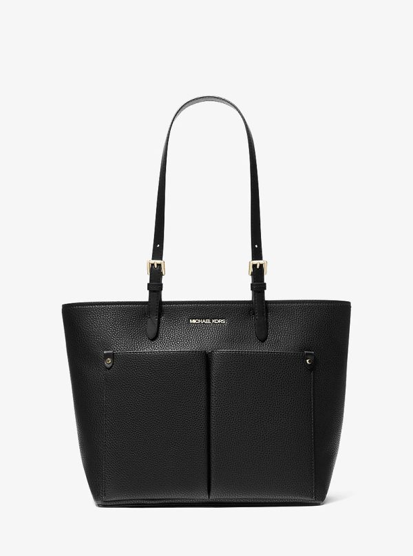 Michael Kors Jet Set medium double pocket tote in Black Solid
