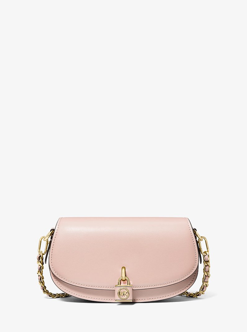 Michael Kors Mila small sling bag soft pink leather gold hardware 2024