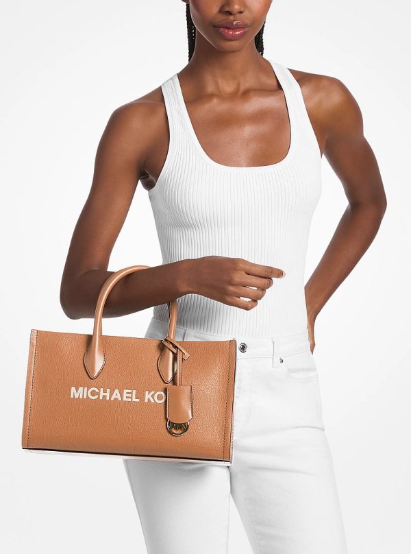 Michael Kors Mirella Medium Luggage Pebbled Leather Satchel view 4