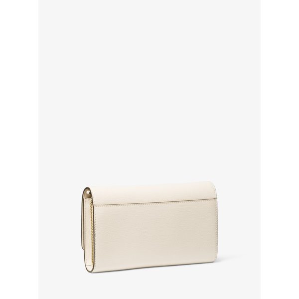 Michael Kors Jet Set Large Leather Crossbody Bag in Light Cream — interior