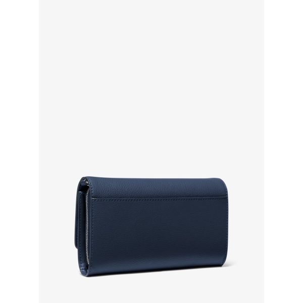 Michael Kors Jet Set Large Leather Crossbody Bag in Navy — interior