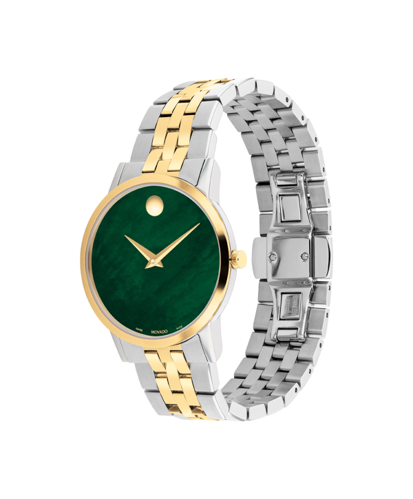 Movado Museum Classic 33mm Green Dial Women's Watch 0607631 — profile view