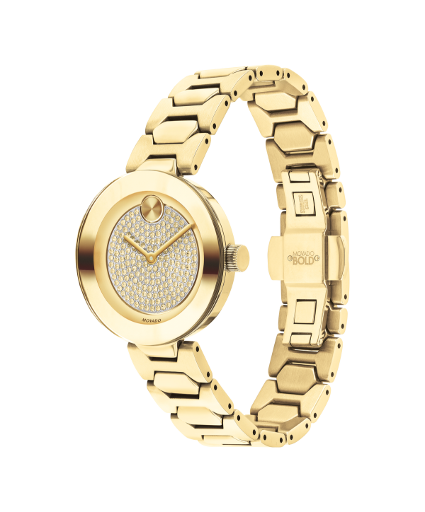 Movado BOLD 32mm Crystal-Pavé Women's Watch 3600492 — profile view