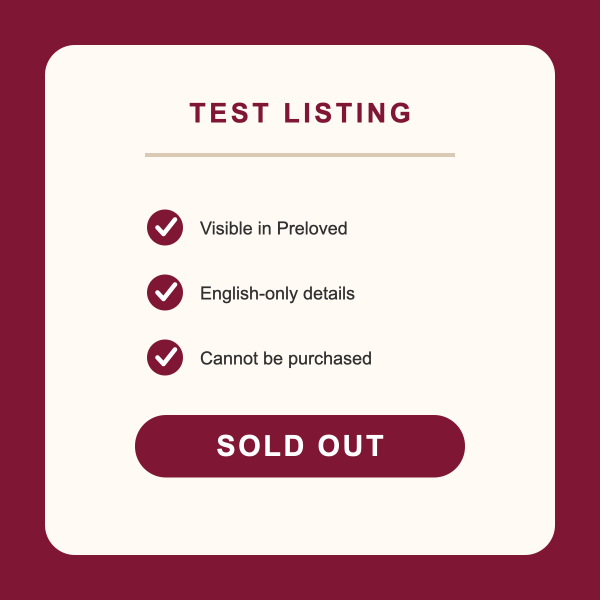 [TEST] Preloved Demo Listing — Sold Out