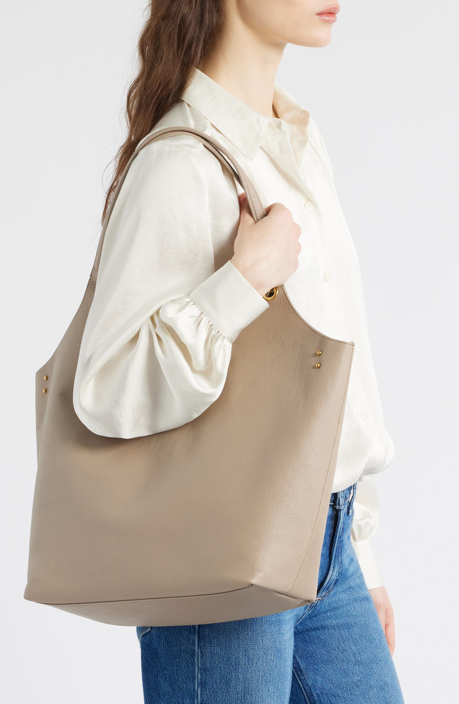 Rebecca Minkoff Julian tote bag leather tan 2026