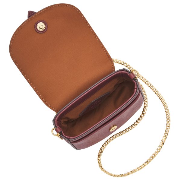 Fossil Emery Micro Crossbody Wine interior - Ready Stock Malaysia