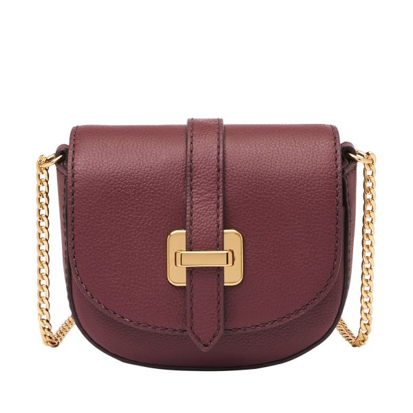 Fossil Emery Micro Crossbody Wine - Ready Stock Malaysia
