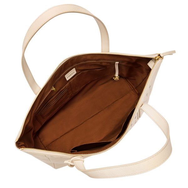 Fossil Sydney Tote Cream - Preorder | Authentic from USA outlet | Amaboxly Malaysia