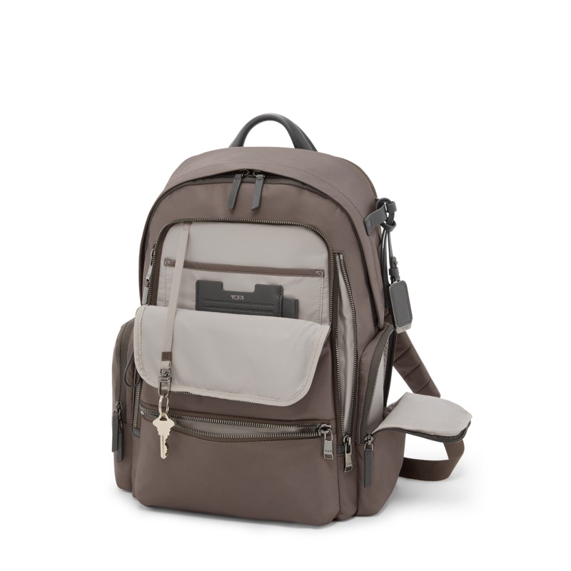 Tumi Voyageur leather tote cognac brown luxury 2024