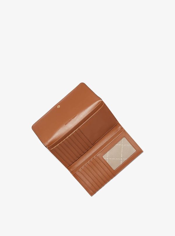 Michael Kors Jet Set Large Logo Trifold Wallet Vanilla interior